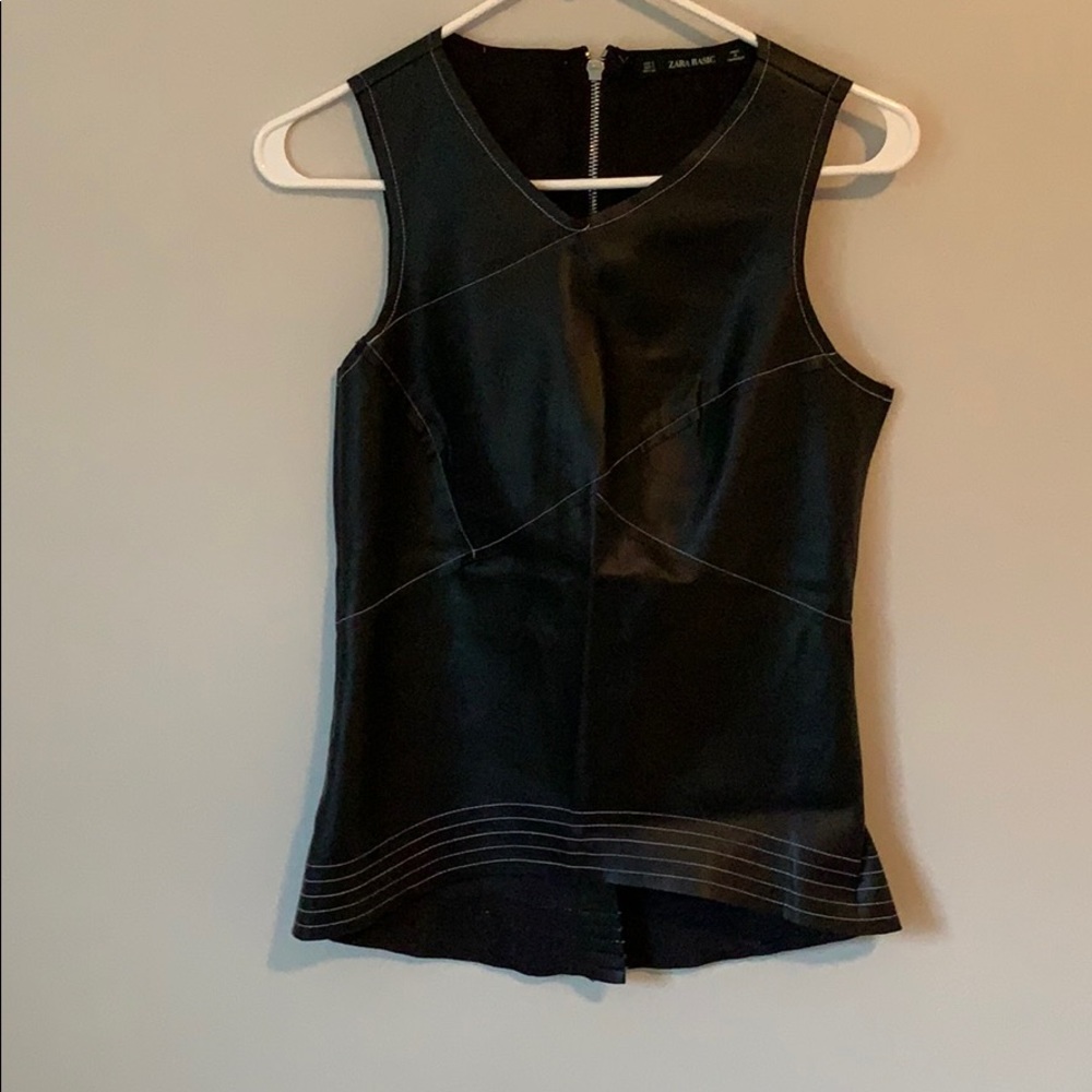 Faux Leather Top